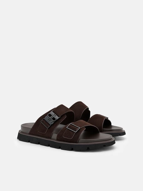 Buckle Slide Sandals, , hi-res