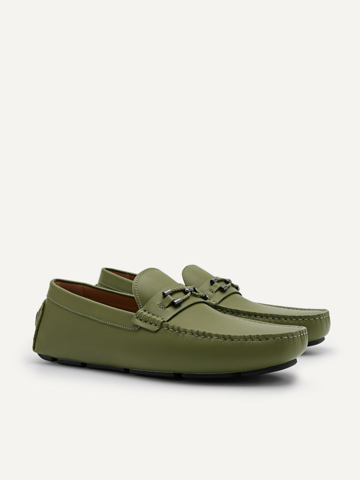 Sepatu Mengemudi Kulit Horsebit, 