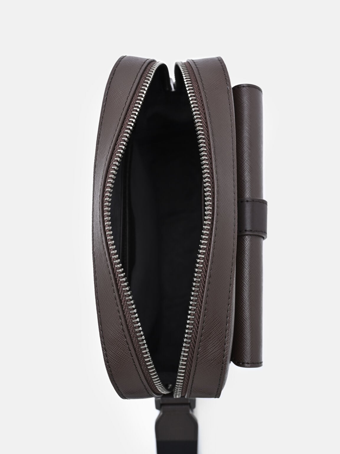 Boxy Saffiano Leather Crossbody Bag, , hi-res