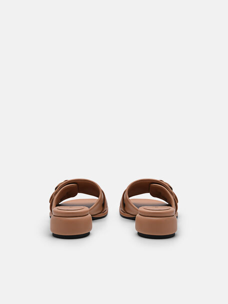 PEDRO Icon Leather Heel Sandals, Black