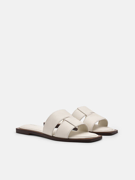 PEDRO Icon Leather Heel Sandals, Black