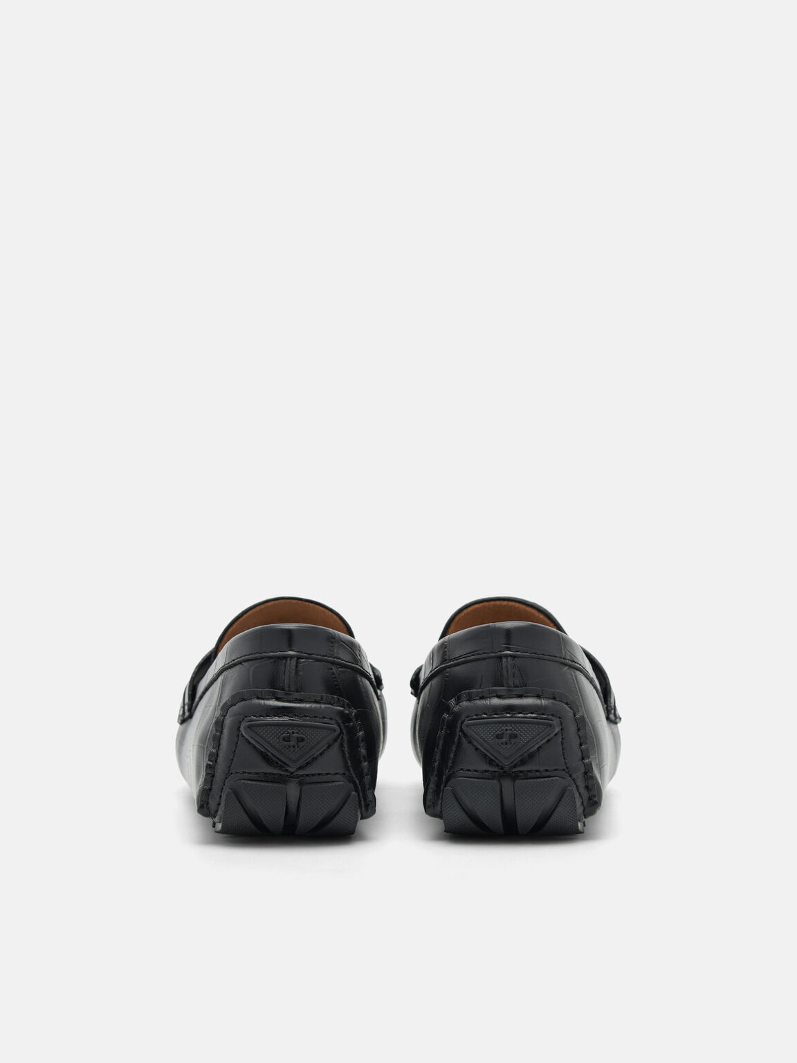 PEDRO Icon Croc-Embossed Leather Driving Shoes, , hi-res