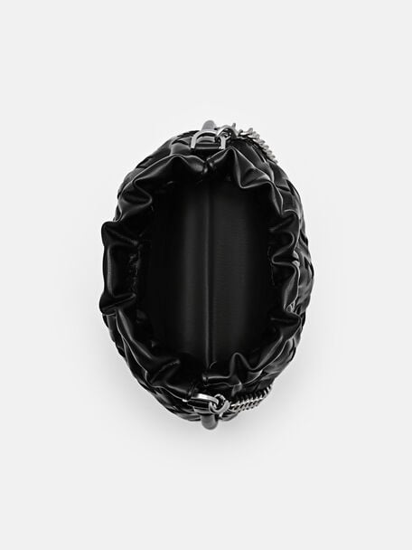 PEDRO Icon Leather Heel Sandals, Black