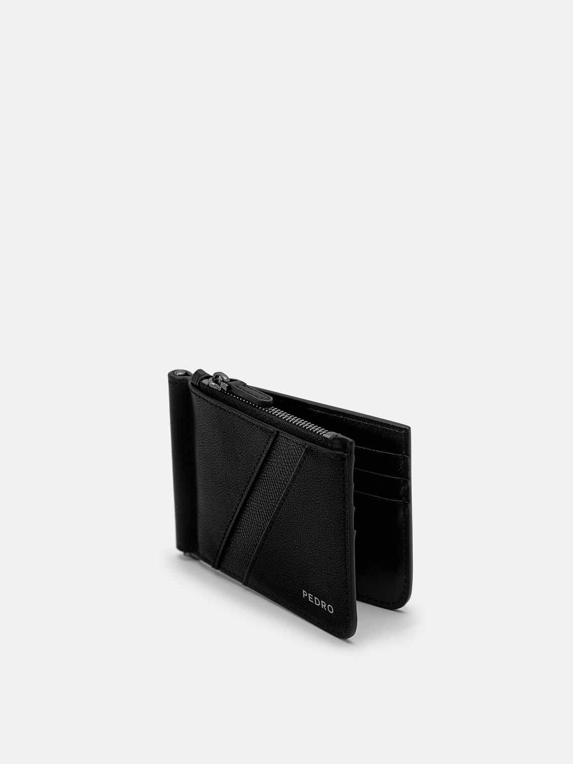 Leather Bi-Fold Money Clip, 