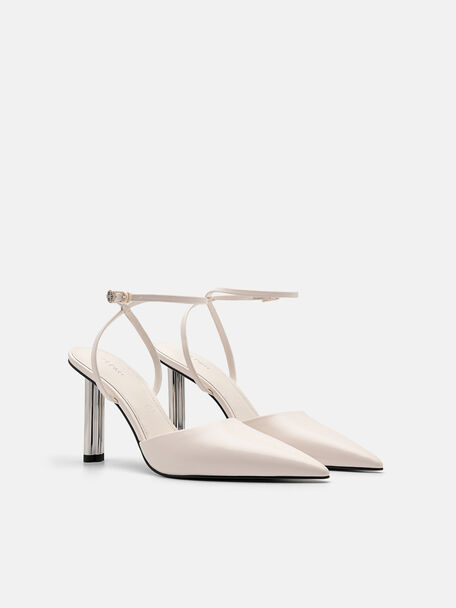 PEDRO Icon Leather Heel Sandals, Black