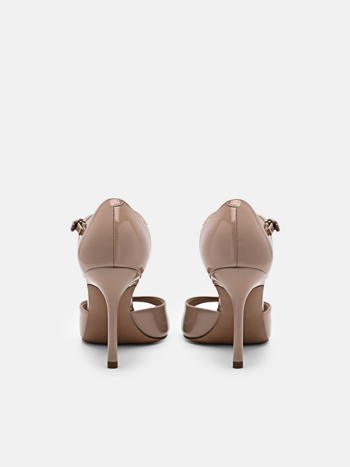 Sandal Hak Stiletto Tali Kulit Pergelangan Kaki, , hi-res