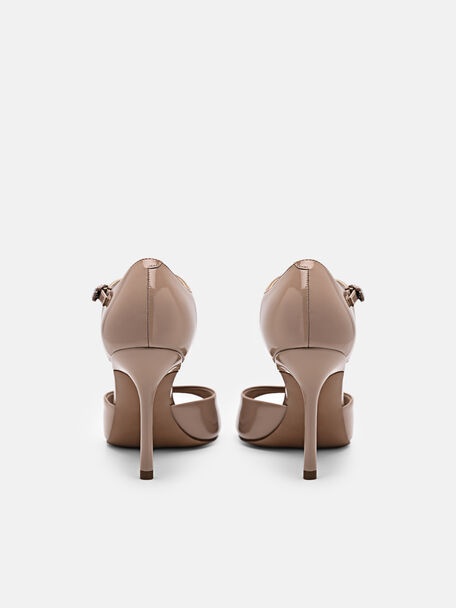 PEDRO Icon Leather Heel Sandals, Black