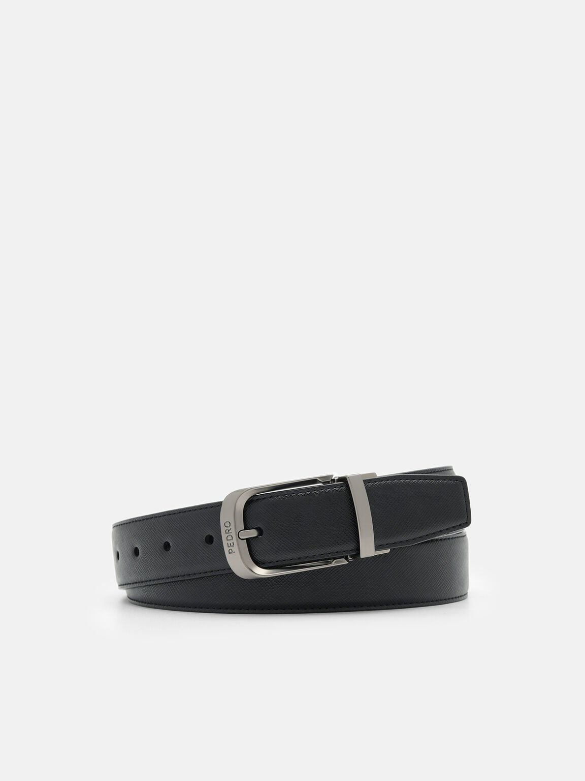 Ikat Pinggang Kulit Reversible, Black