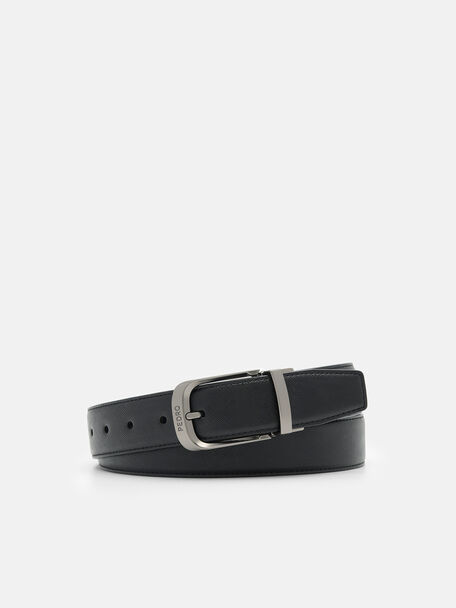 Ikat Pinggang Kulit Reversible, Black
