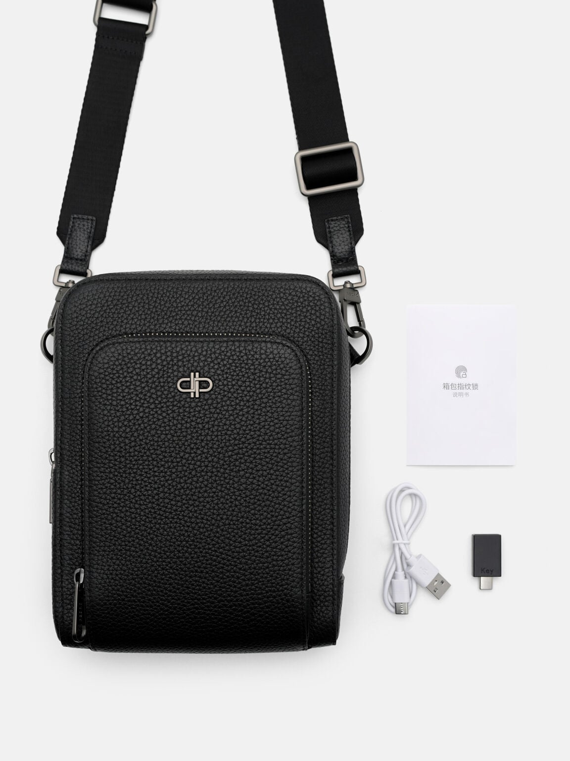 Fingerprint Lock Crossbody Bag, , hi-res