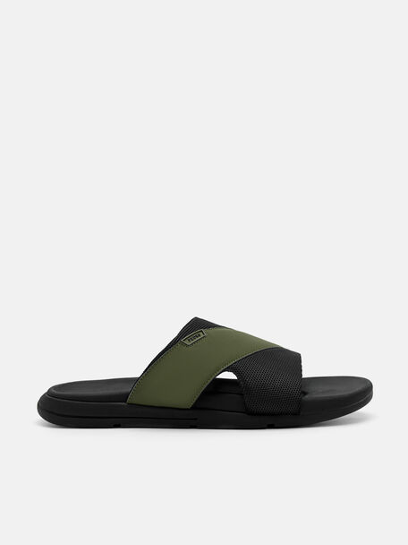 Mesh Slide Sandals, , hi-res