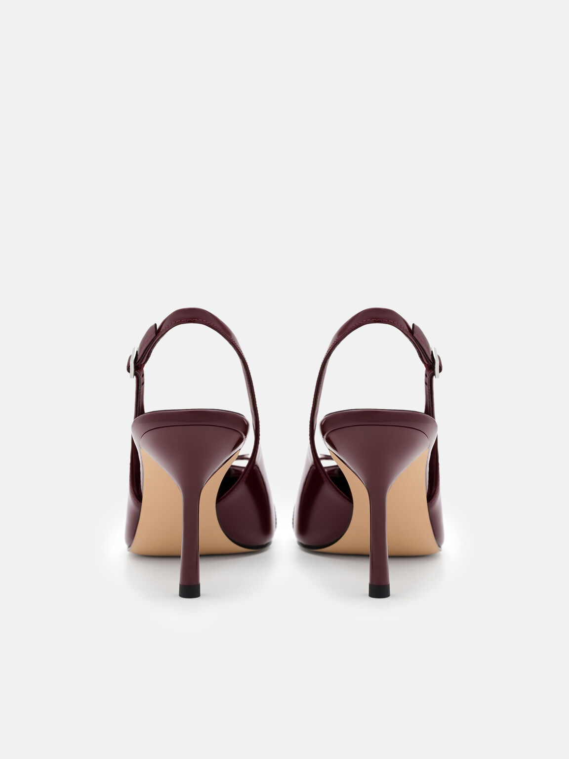 Jeanine Patent Leather Heel Slingback Pumps, , hi-res