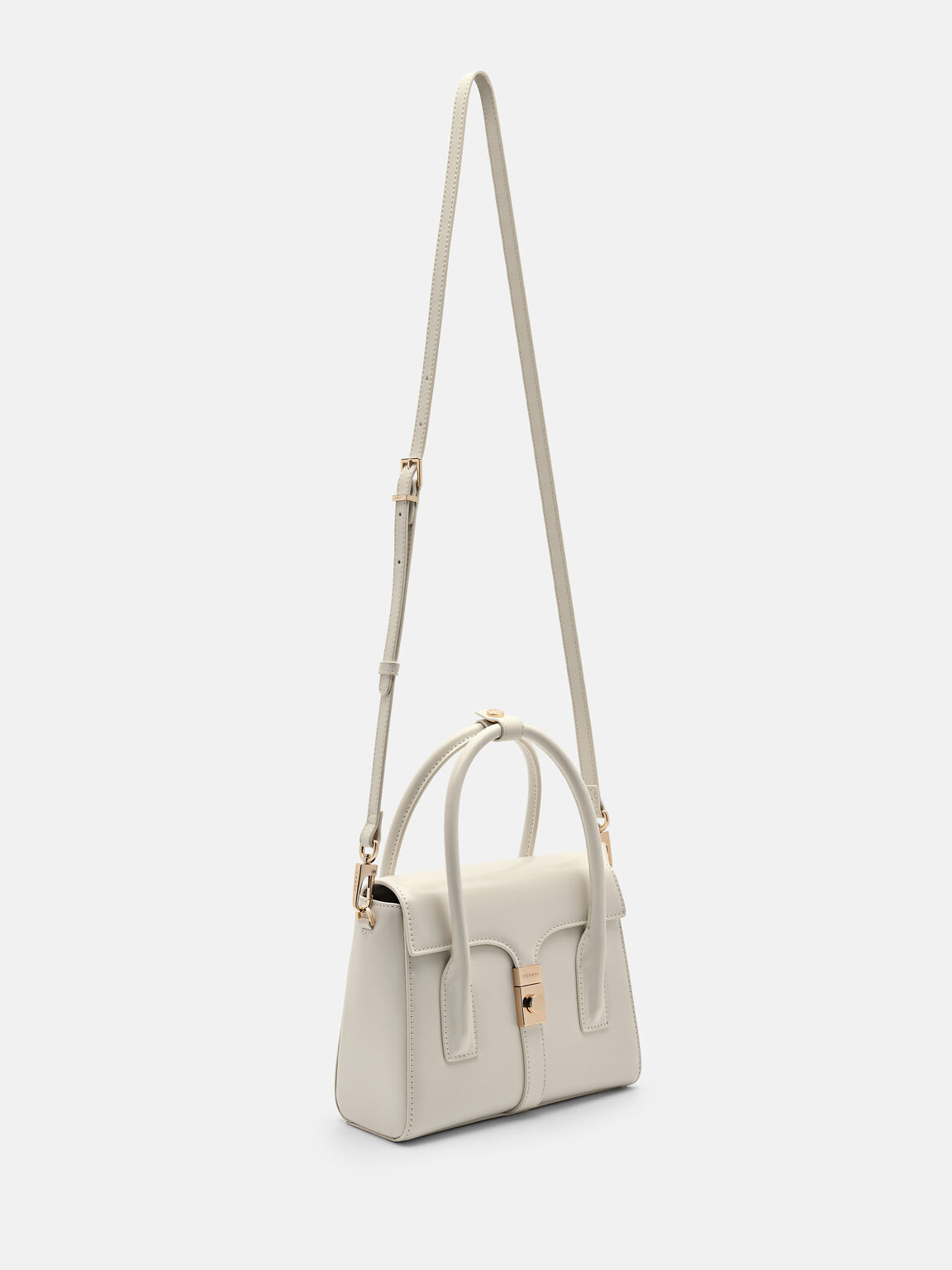 PEDRO Studio Farida Leather Compact Handbag, Chalk