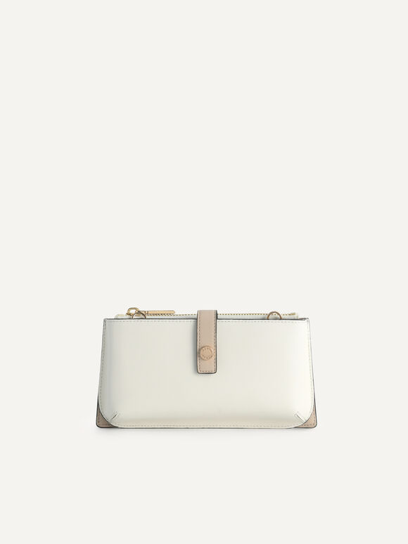 Textured Leather Phone Pouch, Multi, hi-res
