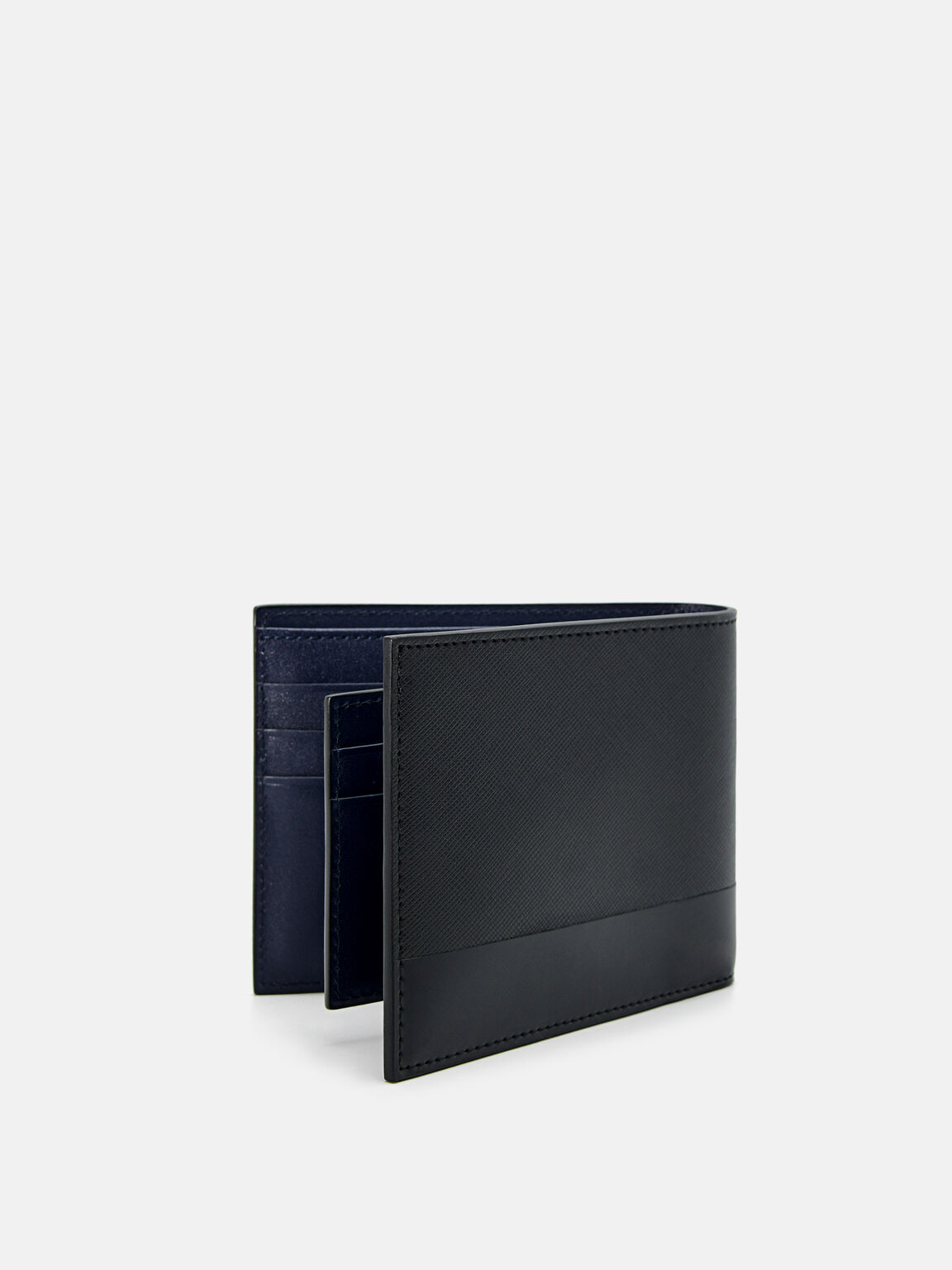 Saffiano Leather Bi-Fold Wallet with Insert, 
