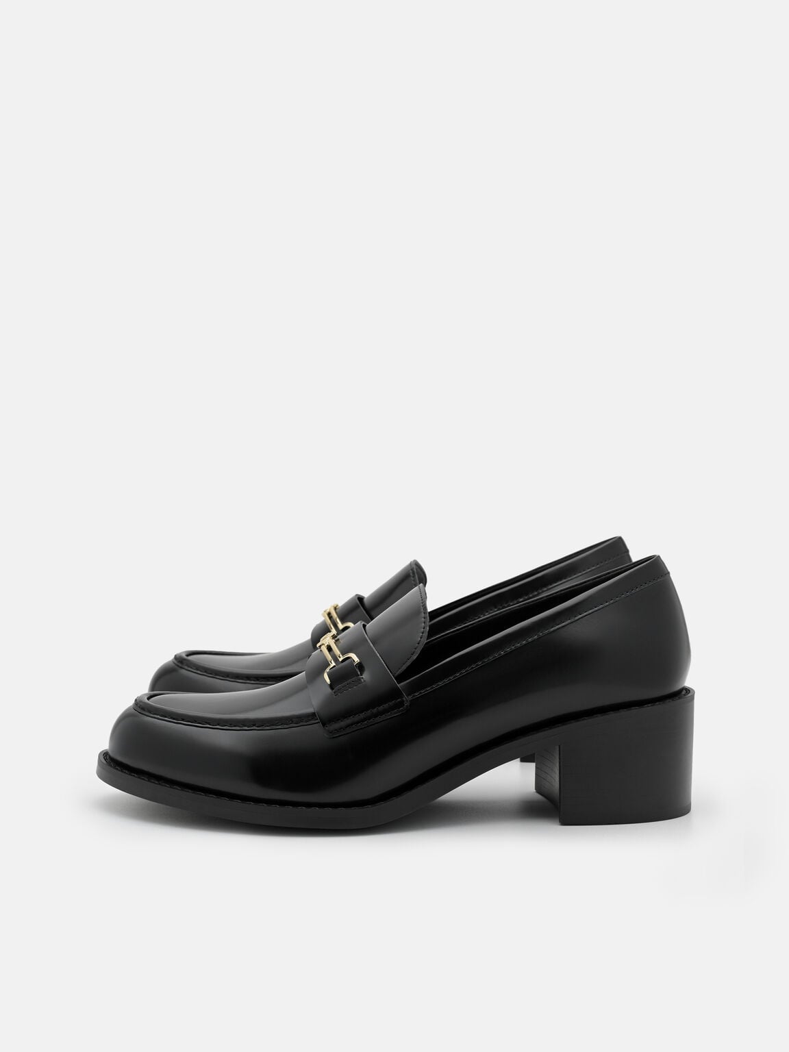 Alistair Leather Heel Loafers, , hi-res