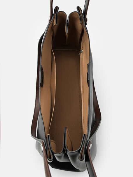 PEDRO Icon Leather Heel Sandals, Black