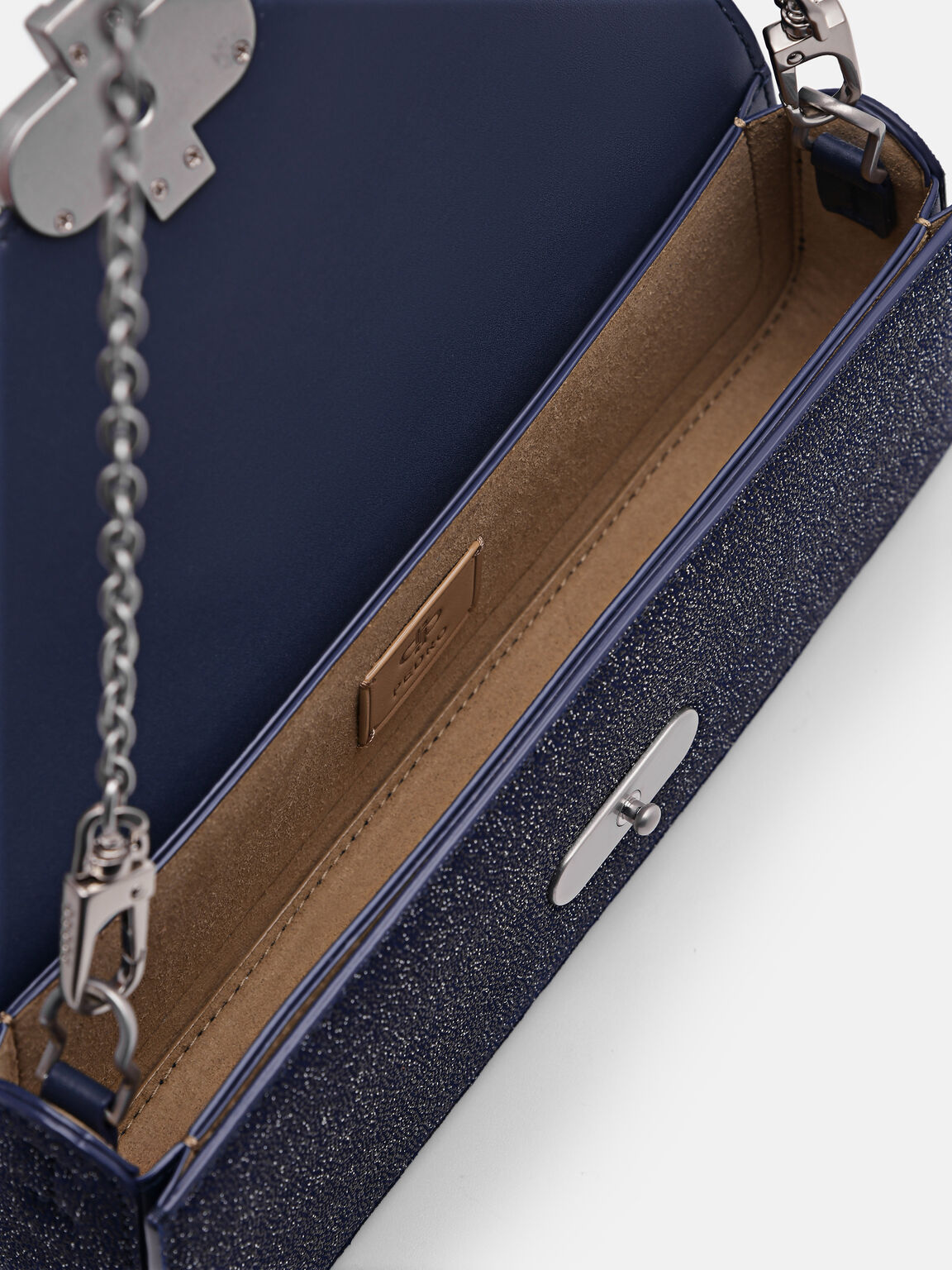 PEDRO Icon Glitter Suede Clutch Bag, 