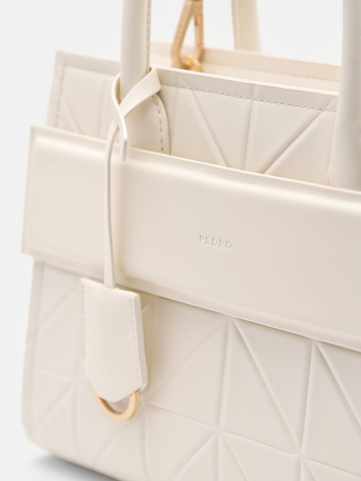 PEDRO Studio Bella Leather Handbag in Pixel, Chalk