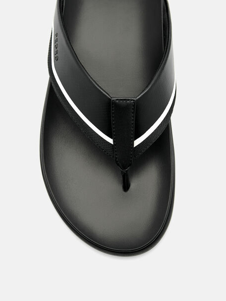 PEDRO Icon Leather Heel Sandals, Black