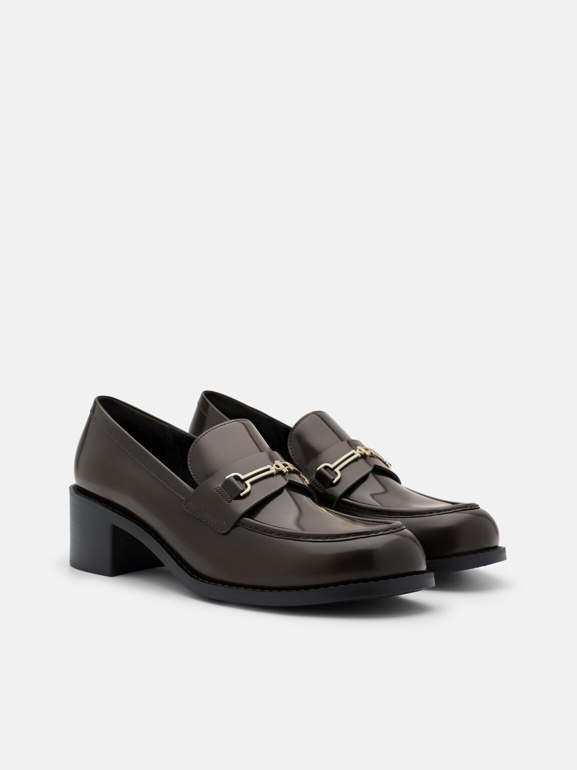 Alistair Leather Heel Loafers, , hi-res