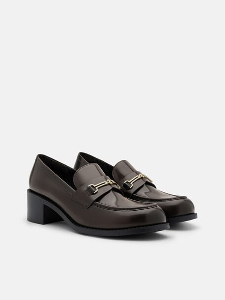 Alistair Leather Heel Loafers, , hi-res