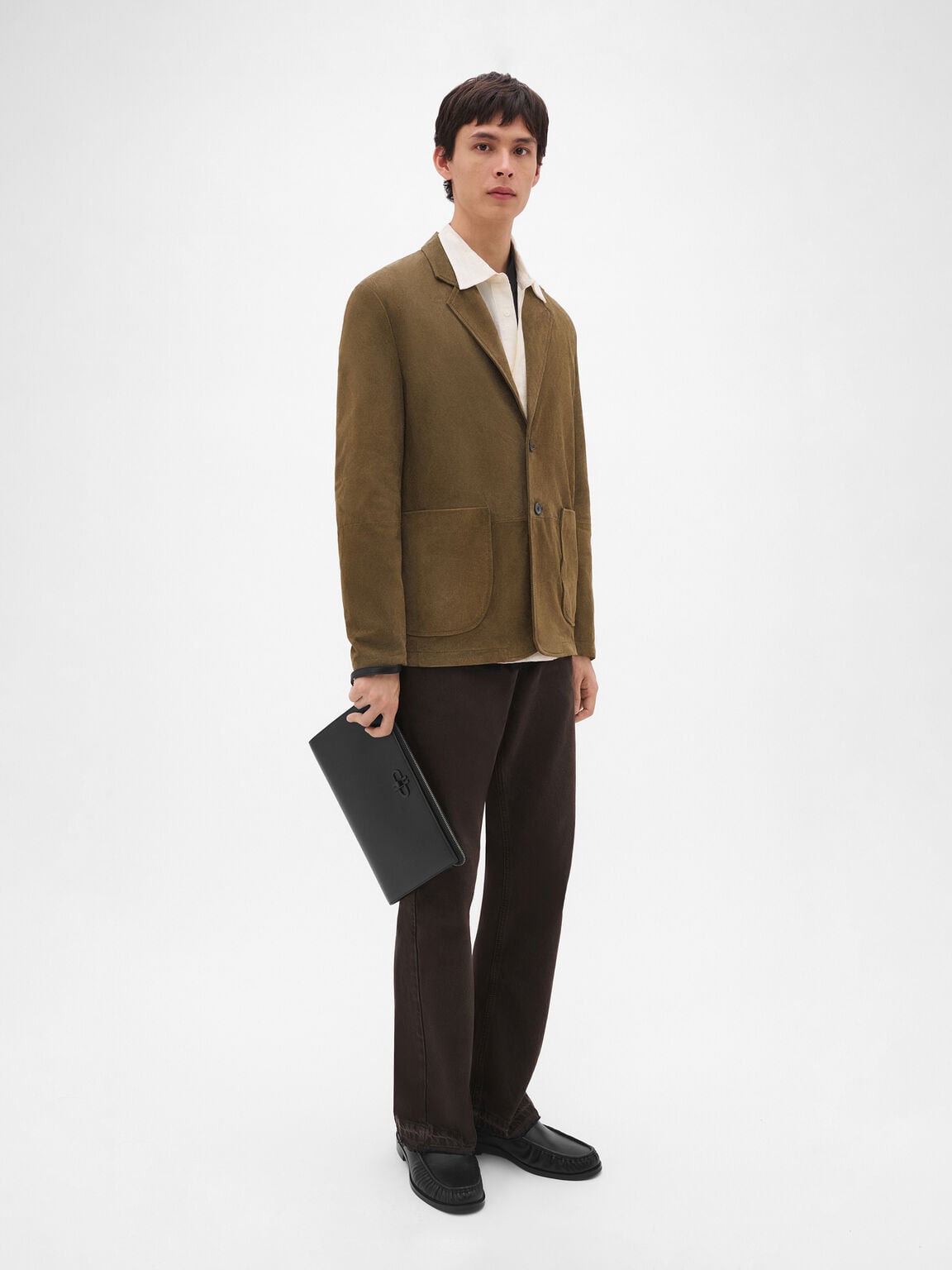 Saffiano Leather Portfolio Bag, 