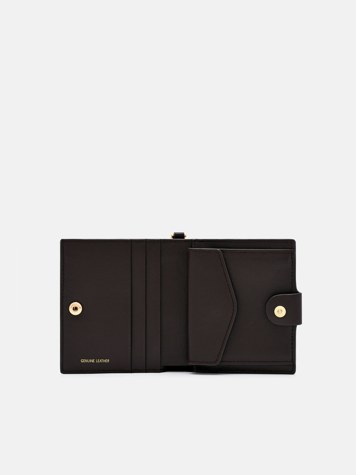 Dompet Lipat Dua Kulit Bertekstur Quilted, 