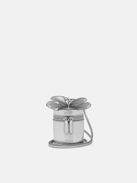 Micro Barrel Pouch, Silver, hi-res