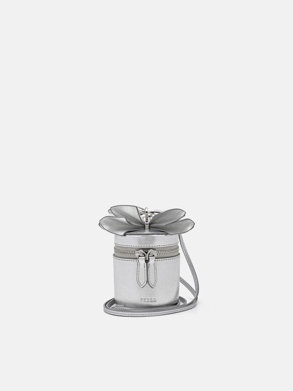 Micro Barrel Pouch, Silver, hi-res