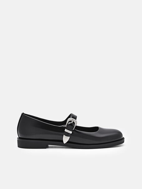Flats  Mary Jane dengan Gesper, , hi-res