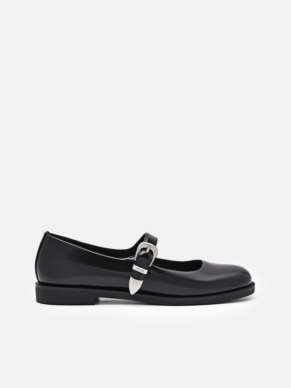 Flats  Mary Jane dengan Gesper, , hi-res
