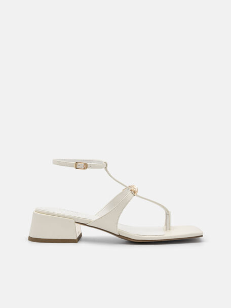 Mia Heel Sandals, Chalk, hi-res
