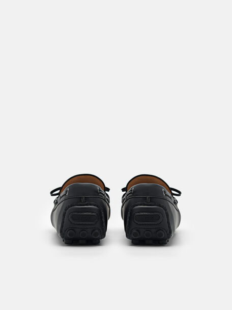 PEDRO Icon Leather Heel Sandals, Black