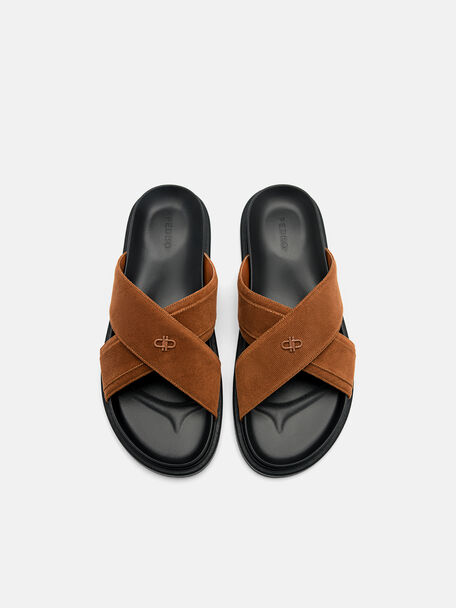 PEDRO Icon Leather Heel Sandals, Black
