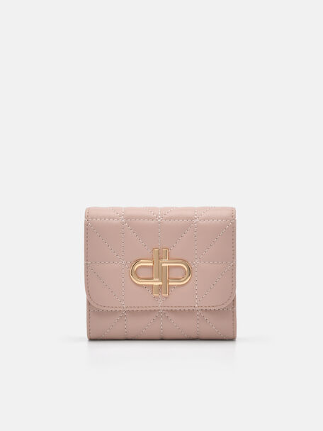 PEDRO Icon Leather Tri-Fold Wallet in Pixel, Nude, hi-res