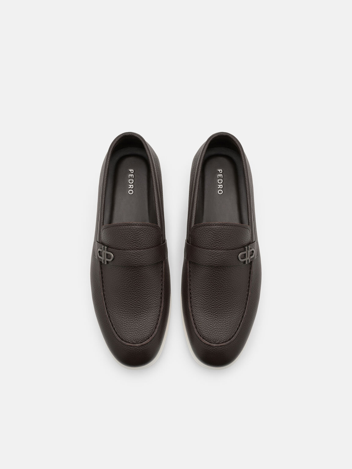 Tumbled Leather Loafers, , hi-res