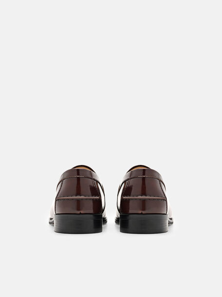 PEDRO Icon Leather Heel Sandals, Black