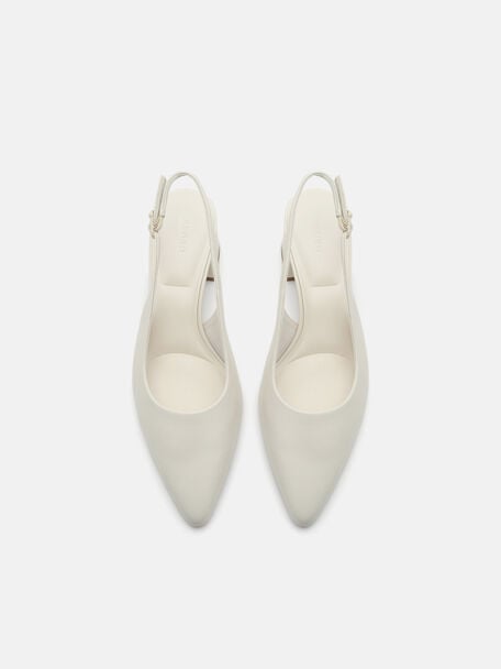 Quinn Leather Slingback Heel Pumps, , hi-res