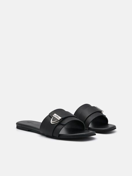 PEDRO Icon Leather Heel Sandals, Black PEDRO Icon Leather Heel Sandals, Black