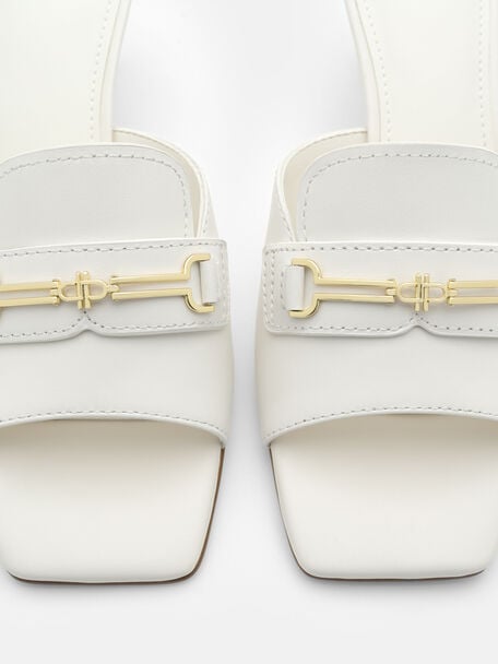 Alistair Leather Horsebit Heel Sandals, , hi-res