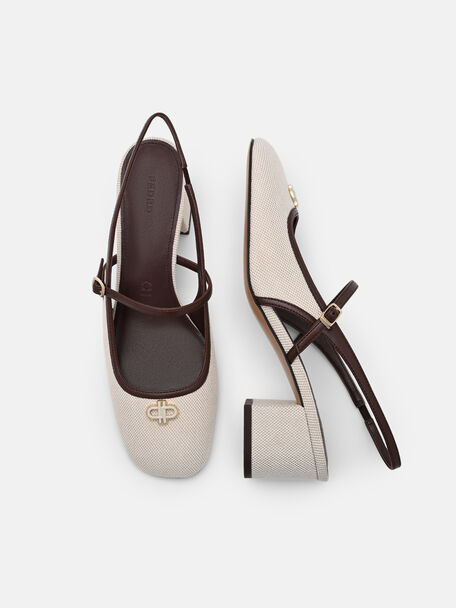 Slingback Heel Pumps, 