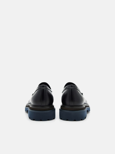 PEDRO Icon Leather Heel Sandals, Black