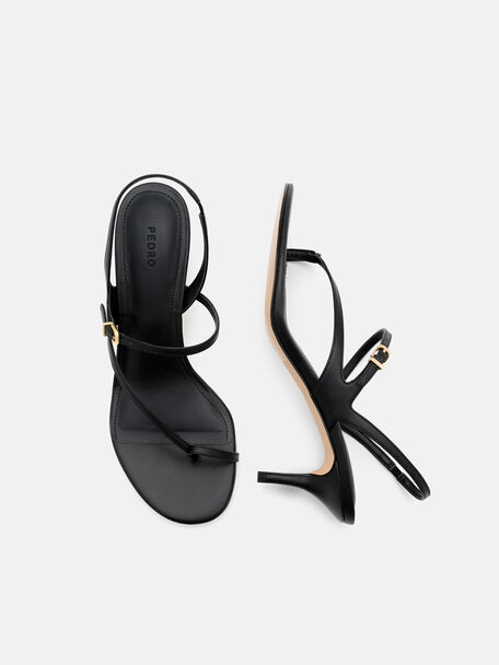 Sandal Hak Kulit Oblique, , hi-res