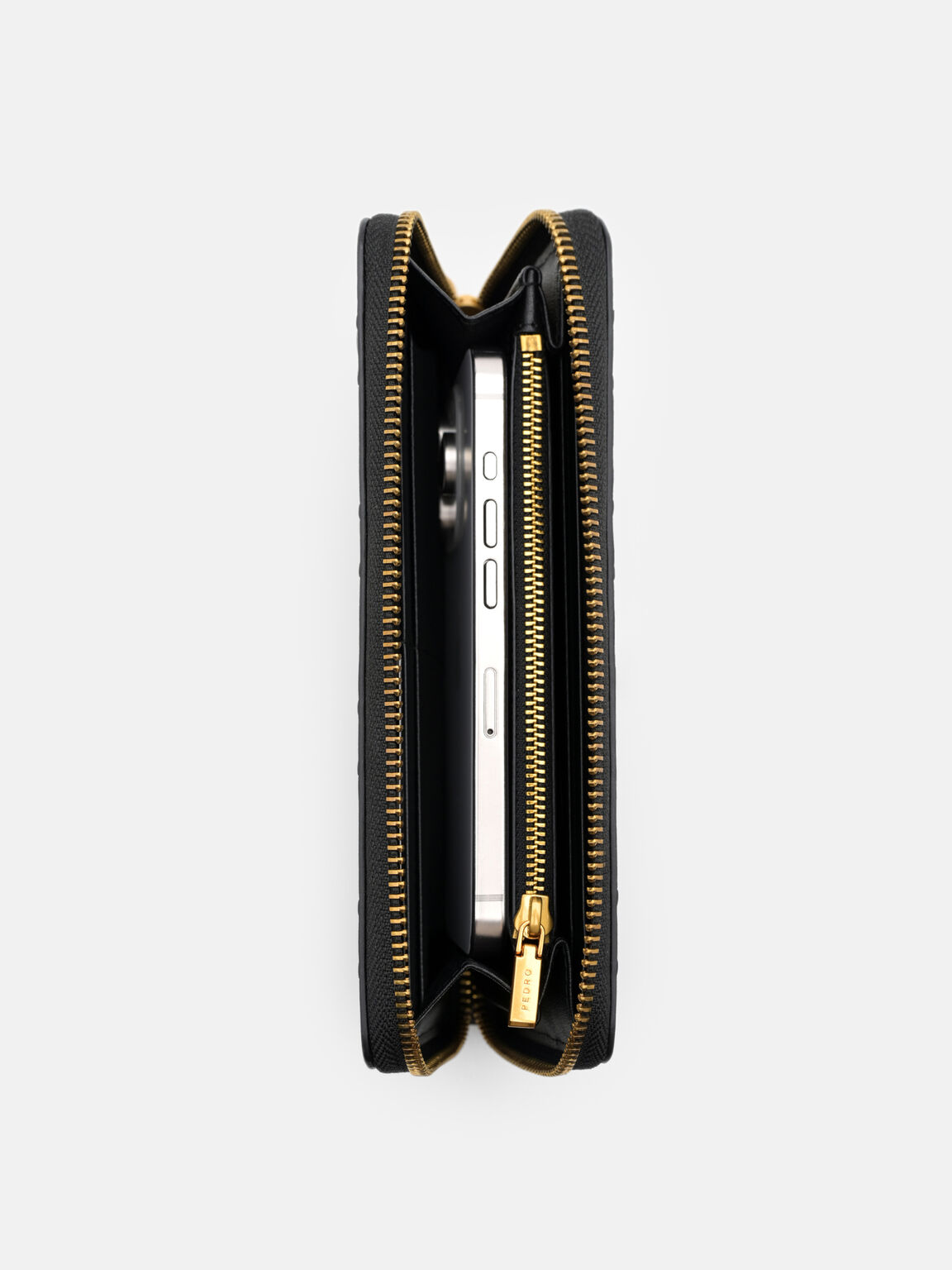 Dompet Panjang Kulit Bertekstur Quilted, , hi-res