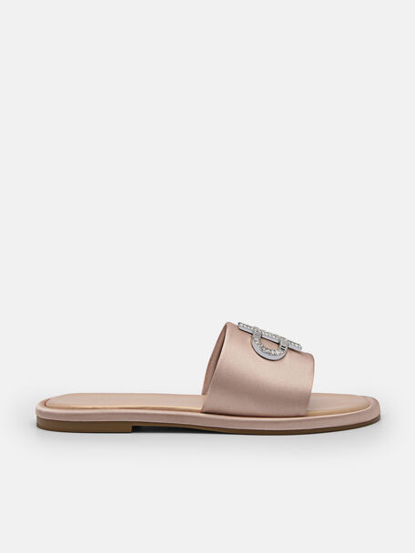 PEDRO Icon Satin Sandals, Nude, hi-res