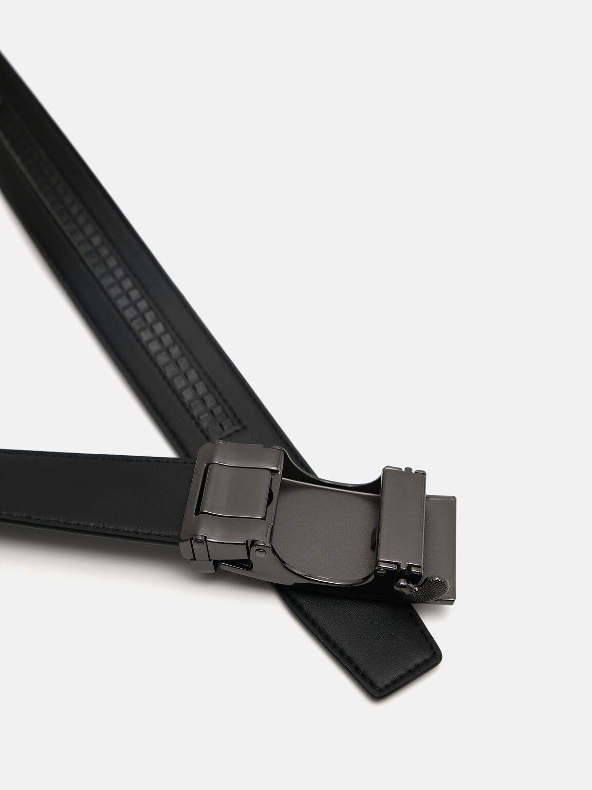 Automatic Textured Leather Belt, 