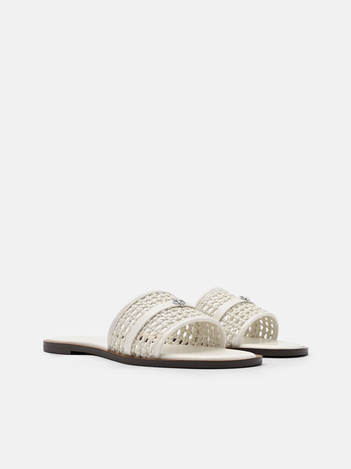 Sadie Woven Slide Sandals, , hi-res