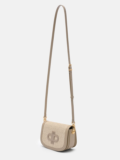 Duet Raffia Shoulder Bag, , hi-res