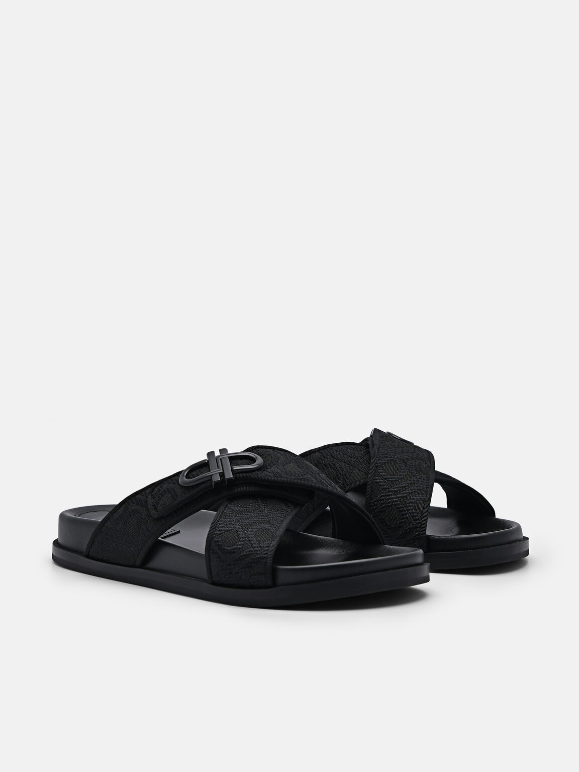 PEDRO Icon Cross Sandals, Black